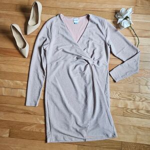 Serra Elegant Pink Wrap Dress